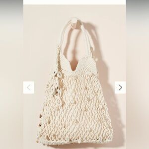 Cleobella Cream Crochet Tote Bag